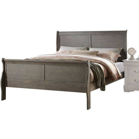 Acme Louis Philippe Full Bed, Antique Gray - 0