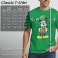 thumbnail image 5 of Men's Mickey & Friends St. Patrick's Day Retro Portrait Graphic Tee Kelly Heather 2X Large, 5 of 8