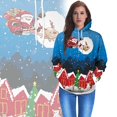 thumbnail image 2 of Sudadera con capucha rosa de Navidad para hombre, 3D jersey con estampado de Papá Noel, chándal de manga larga, ropa de calle para pareja, ropa masculina, 2 of 4