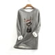 thumbnail image 2 of Camisas Navideñas Para Mujer, Camisetas de Manga Larga Con Estampado de Moda, Sudadera Gruesa de Lana, Ropa Interior Cálida de Terciopelo Con Cuello Redondo Odeerbi  ODB207675, 2 of 3