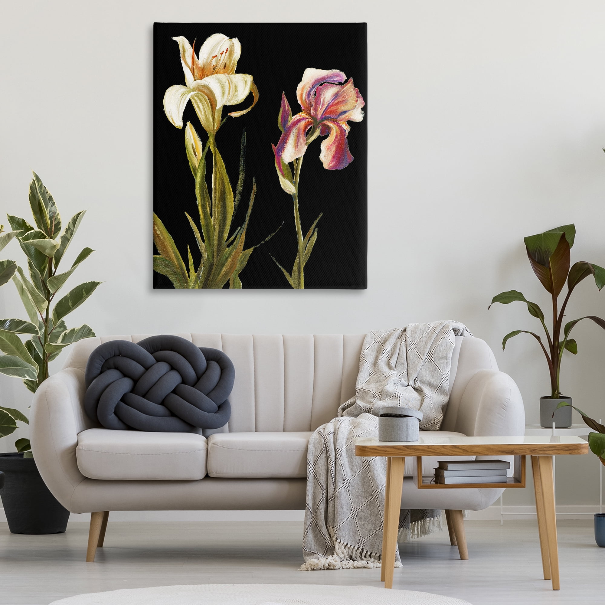 Stupell Industries Alluring Iris Blooms Botanical & Floral Painting Gallery Wrapped Canvas Art Print Wall Art, 36 x 48