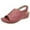 Red, variant on JeashCHAT Women's Wedge Sandals Cut-Out Vamp Open Toe Slingback Beach Sandals Comfort Casual Walking Sandals with Arch Support