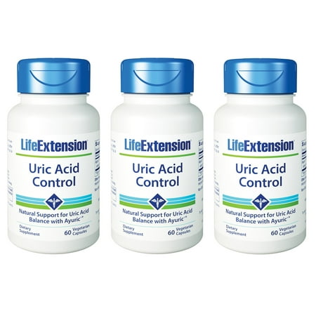 Life Extension Uric Acid Control 60 Vegetarian Capsules (Pack of