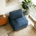 thumbnail image 6 of PAPROOS Bean Bag Chair for Adults, Corduroy Bean Bag Lounger, Convertible Floor Sofa Bed, Comfy Lounge Chair with Back Support for Bedroom, Dorm, Game Room and Living Room, Blue, 6 of 10