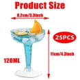 thumbnail image 5 of Vasos de acrílico desechables para margaritas, 25 piezas, vasos de plástico para champán, vasos de champán de 5 oz, vasos transparentes para mimosa, vasos de cóctel reutilizables para bodas, Navidad, 5 of 5