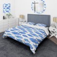 thumbnail image 1 of Designart 'Pattern with Fishes' Nautical & Coastal Bedding Set - Funda Nórdica &, 1 of 5