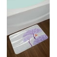 thumbnail image 2 of Winter Bath Mat, Seasonal Conceptual Artwork Purple Trees Snowy Weather Cute Bird Animal, Non-Slip Plush Mat Bathroom Kitchen Laundry Room Decor, 29.5 X 17.5 Inches, Dust Purple Orange, Ambesonne, 2 of 2