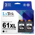 thumbnail image 1 of Cartucho de tinta remanufacturado de repuesto LXtek HP 61XL 2 negro, 1 of 7