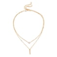 thumbnail image 5 of YSABOXY Collier Pendentif en Forme de Goutte d'Eau à 2 Couches O4, 5 of 5