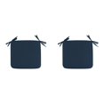 thumbnail image 2 of Square Outdoor Bistro Chair Cushions Set with Tie Straps for Dining Chairs, Patio Stools, and Kitchen Benches, 40*40Cm Soft Polyester Fiber Padding for Extra Comfort, Machine Washable Cover, 2 of 6