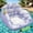 Purple, variant on 3-in-1 Inflatable Pool Lounge Chair, Tropical Style Float Chair with Cup Holder, Adult Floating Lounge Chair with Mesh Seat for Pools, Lake, Beach and Summer Parties