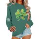thumbnail image 2 of TaTaai Womens Long Sleeve St Patricks Sweatshirt Crewneck Casual Pullover Holiday Print Fleece Lined Loose Fit Gift, 2 of 6