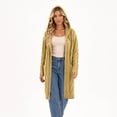thumbnail image 6 of Otvok Open Front Maxi Knit Sweater Coat, Women Oversized Long Sleeve Hooded Cable Knit Casual Long Cardigan Outerwear, 6 of 7