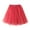 Watermelon Red, variant on Bibifish Womens Skirts Solid Color Mini Tulle Skirts Ladies Pleated Gauze Short Dress Trendy Adult Tutu Dancing Skirts For Ladies