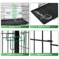 thumbnail image 4 of Pal Metal Black 42" Dog Crate Carrier with Collapsible Function, 4 of 8