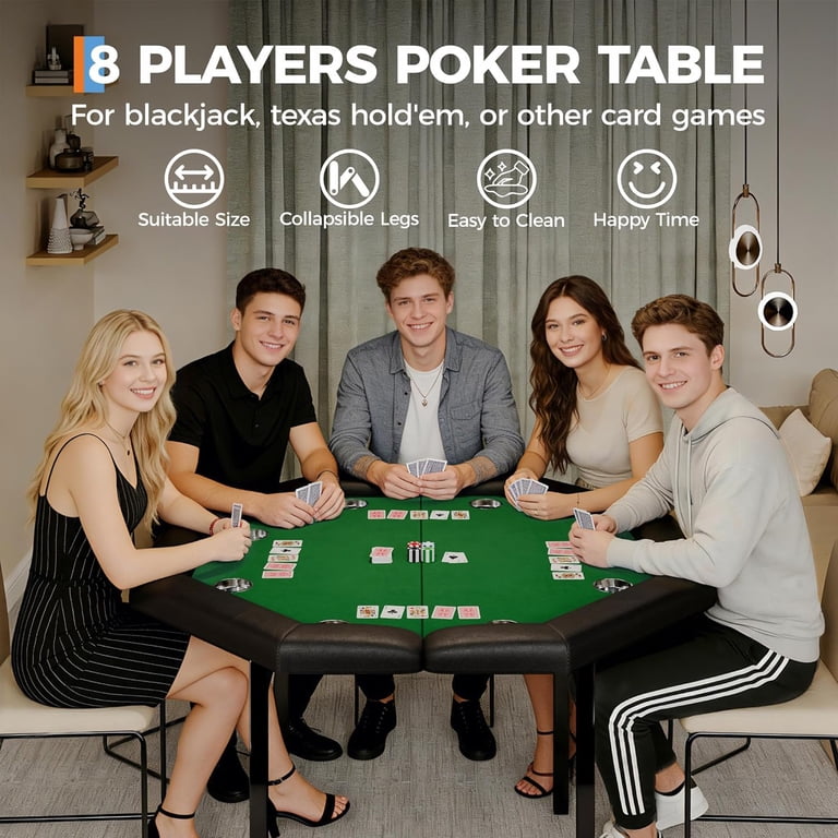What Size Poker Table is Best for 8 Players? Ultimate Guide