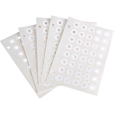 3000-3D Crystal Self-Adhesive Hole Reinforcement Stickers, 1/4" Diameter, Non-Printable, 768 Labels Per Pack, 4-Packs - WHITE