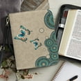 thumbnail image 4 of ZUXONGSY Boho Mandala Butterfly Print Bible Cover for Women Men Leather Bible Bag with Handle and Detachable Strap Portable Bible Holder Zippered Bible Protector, L, 4 of 7