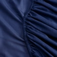 thumbnail image 6 of Serta Simply Clean 3-Piece Navy Solid Bed Sheet Set, Twin-XL, 6 of 10