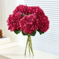 thumbnail image 2 of 8Pcs Fake Flowers Silk Hydrangea Artificial Flowers Bouquets Faux Hydrangea Stems for Home Table Centerpieces Wedding Party Decoration, 2 of 12