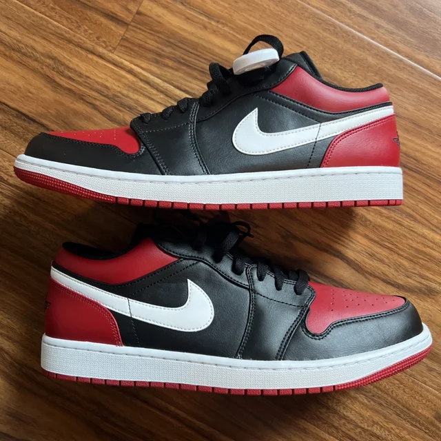 Ni - ke NEW Ni - ke Air Jordan 1 Low Shoes Bred Size 13