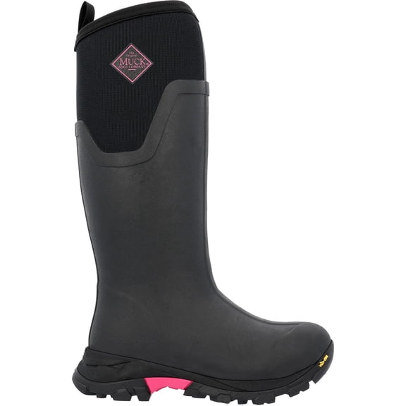 Muck Women's Arctic Ice Tall AGAT, Black/Hot Pink