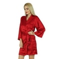 thumbnail image 4 of Bimba Robe Courte en Satin pour Femmes Préparation Demoiselle d'Honneur Kimono Manches Couverture, 4 of 7
