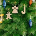 thumbnail image 5 of Gymnture 300pcs Unfinished Small Wooden Cutouts Christmas Hanging Wood Decorations Christmas Tree Hanging Crafts, 5 of 10