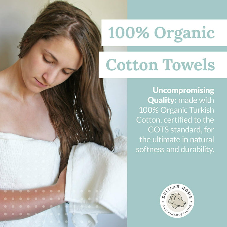 DELILAH HOME Organic Cotton Towels, Set of 6