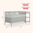 thumbnail image 2 of Dream On Me Synergy Convertible Baby Crib and Changer in Pebble Grey with Detachable Changing Table, 2 of 8