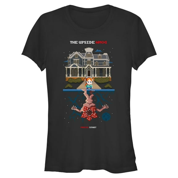 Netflix Juniors' Stranger Things Max Vs Demogorgon 8 Bits Upside Down T Shirt