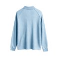thumbnail image 6 of LTTVQM Mens Waffle Polo Shirts Casual Oversized Collared Long Sleeve Golf Shirt Spring Winter Heavyweight Knit Sweatshirt Sky Blue L, 6 of 8