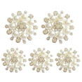 thumbnail image 1 of Botón de perla flor de cristal broche de adorno de diamantes de imitación accesorios decorativos de aleación 5 piezas sidaley HA8758-00B, 1 of 6
