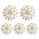 thumbnail image 1 of Toystoory Broche de adorno de flor de cristal con botón de perla, accesorios decorativos de aleación de diamantes de imitación, 5 uds. Tela de costura y artesanía, 1 of 6
