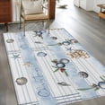 thumbnail image 2 of Area Rugs for Living Room 4x6 Ft, Christmas Non Slip Area Rugs for Kitchen Bedroom Entryway, Sliver Xmas Ball Gifts Ocean Conch Starfish Coastal Washable Carpet Runner Rug Floor Mats for Bedroom, 2 of 8