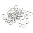 thumbnail image 1 of Unique Bargains Double Loops Split Rings, 10mm Small Round Key Ring Parts, Silver Tone 64Pack, 1 of 4