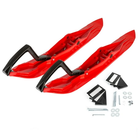 Kimpex Complete Ski Rush Kit Adaptor Red Skis w/Handles Carbide Runner J-Edge Red 