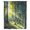 Green, Gold, Brown, variant on Nature Forest Sheer Curtains 45 Inches Long for Bedroom, Farmhouse Sun Light Green Trees Leaves Light Filtering Privacy Drapes, Breathable Semi Sheer Short Window Treatment for Kitchen Cafe Bathroom