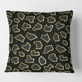 thumbnail image 2 of Designart Gold Retro 80s' Mid-Century Modern Throw Pillow - 18x18, 2 of 2
