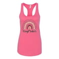 thumbnail image 3 of Waymaker Rainbow Inspirational/Christian Ladies Racerback Tank Top, Hot Pink, Small, 3 of 5