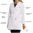 thumbnail image 4 of Womens Lab Coat Medium Button-Front 3-Pocket M, 4 of 6
