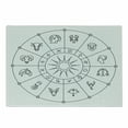 thumbnail image 1 of Astrology Cutting Board, Sketchy Zodiacal Circle with Astrology Signs Aries Aquarius Pisces Lion Art, Decorative Tempered Glass Cutting and Serving Board, Small Size, Black and White, by Ambesonne, 1 of 1