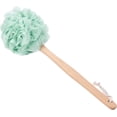 thumbnail image 2 of Loofah Back Scrubber for Shower, Wooden Long Handle Bath Sponge Lufa Shower Brush, Soft Nylon Mesh Back Cleaner Washer, Women Men Exfoliating Luffa Pouf on a Stick for Body, 2 of 7