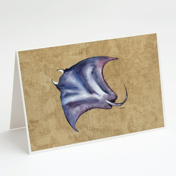 Stingray Greeting Cards and Envelopes Pack of 8
