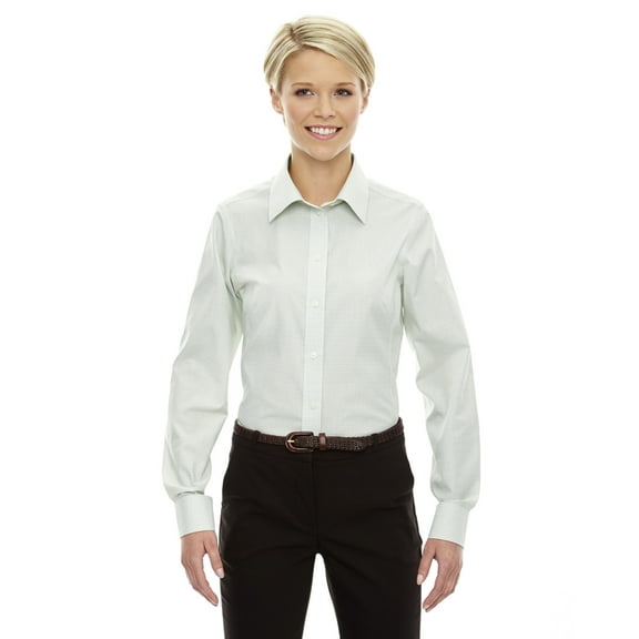 Devon & Jones DG510W Women's Crown Collection Micro Tattersall Shirt