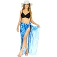 thumbnail image 2 of LA LEELA Women's Bikini Wraps Beach Wrap Sarong Cover up Skirt Bathing suit Swimsuit Cover Ups for Swimwear Women One Size Lapis, Tie Dye, 2 of 4