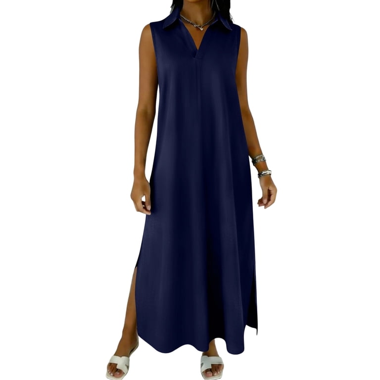 navy holiday dress women Summer Thin Full-Body Print Patchwork Casual Party Elegant Loose Women's Dress For Holiday Vacation