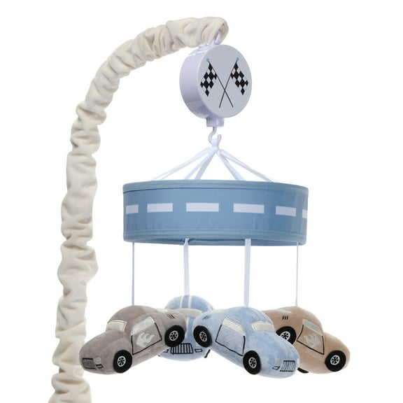 Lambs & Ivy Little Racer Musical Car/Transportation Baby Crib Mobile Soother Toy