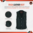 thumbnail image 2 of Daniel Smart XS to 10XL Biker Vest for Men Leather motorcycle Vest with Unique Side Laces Design, 2 of 7