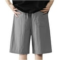 thumbnail image 3 of Summer Mens Shorts, Men's Casual Cargo Shorts Men's Casual Solid Pants Drawstring Waist Athletic Gym Shorts With Pocket, S-5XL, 3 of 5